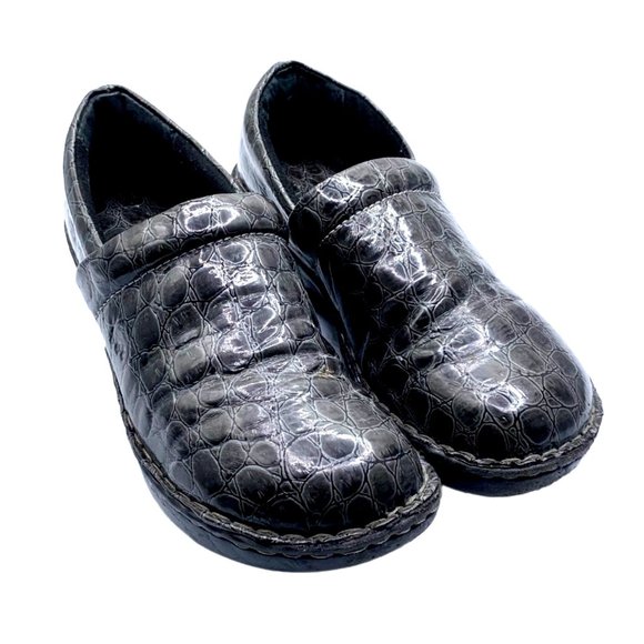 b.o.c. Shoes - b.o.c. BOC Clogs Professional Nursing Shoes Charcoal Gray Croc Pattern 8.5 40
